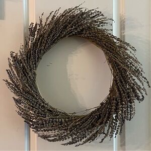 Threshold Preserved Dried Lavender Wreath: Lavender, Green, & Tan 20.5” Diameter